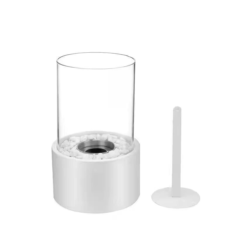 LumenFlame Compact Glass Fireplace